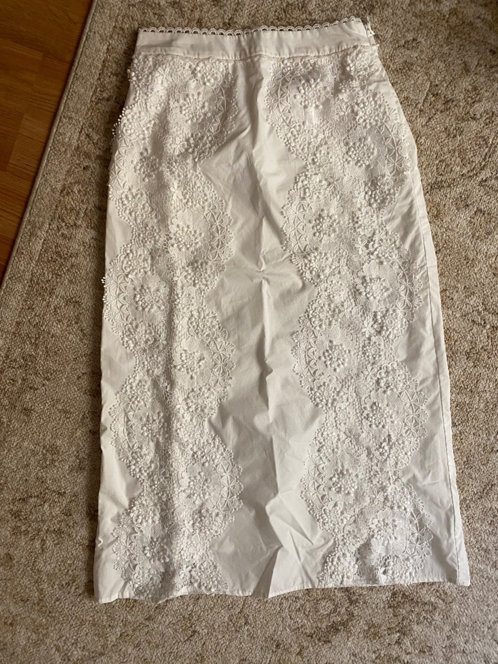 Maxi cotton white skirt